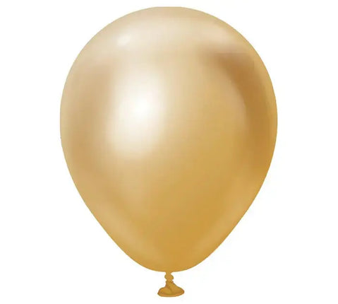 12" LATEX MIRROR GOLD LATEX (50ct) Party Expo