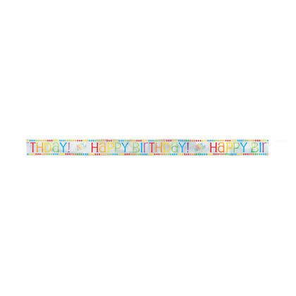 12ft Rainbow Party Birthday Banner - SKU:47119 - UPC:011179471195 - Party Expo