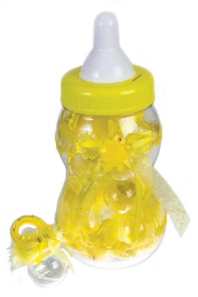 13.5" Baby Bottle Rattle Bank - Yellow Party Expo