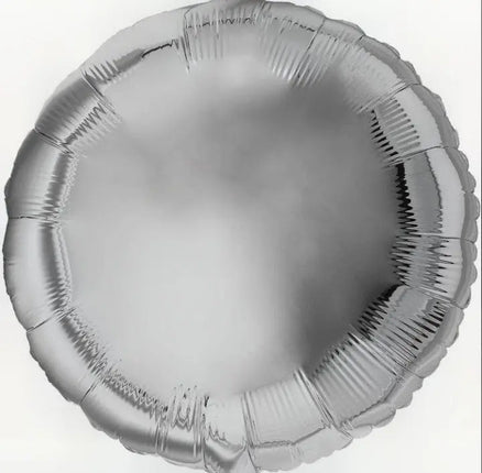 18" Round Silver Mylar Balloon Party Expo