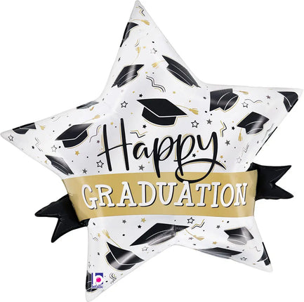29" Satin Graduation Star Mylar Balloon - G13 Party Expo