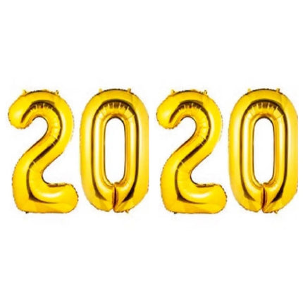 40" 2020 Gold Mylar Balloon (1ct) Party Expo