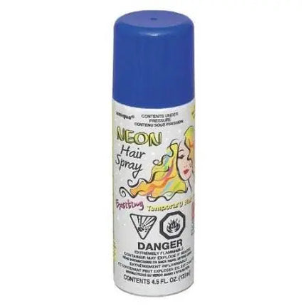 4.5oz Neon Blue Hair Spray - Party Expo