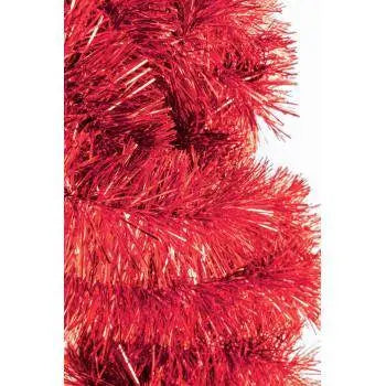 9' Red Metallic Tinsel Garland - Party Expo