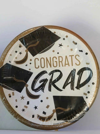 9" Golden Grad Plate (50 count) Party Expo