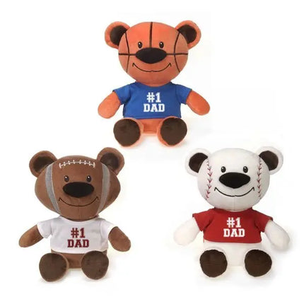 9" Sports Bears with #1 Dad Party Expo