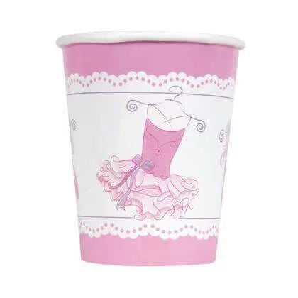 9oz Pink Ballerina Paper Cups (8ct) - Party Expo