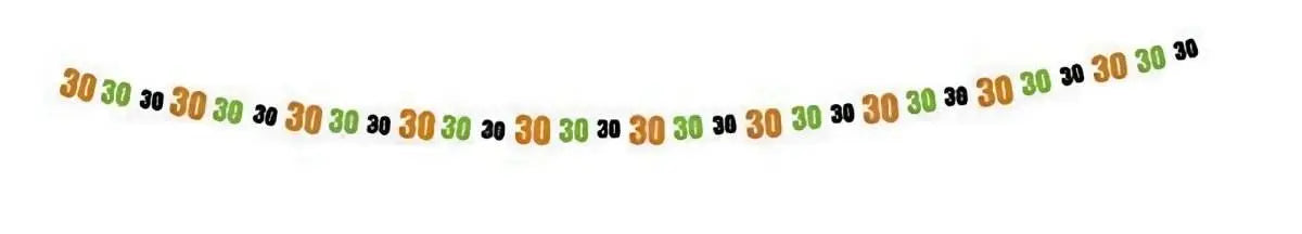 Birthday Cheer - 9ft Happy 30th Birthday Garland (1ct) - Party Expo