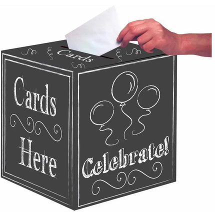 Chalkboard Card Box Holder - Party Expo