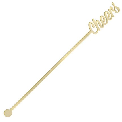 Gold Cheers' Drinking Stirrers - Party Expo