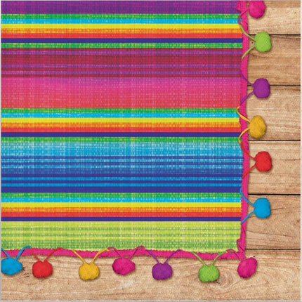 Green & Pink Decorative Serape Lunch Napkins (16ct) - Party Expo