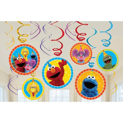 Sesame Street - Swirl Danglers (12ct) - Party Expo