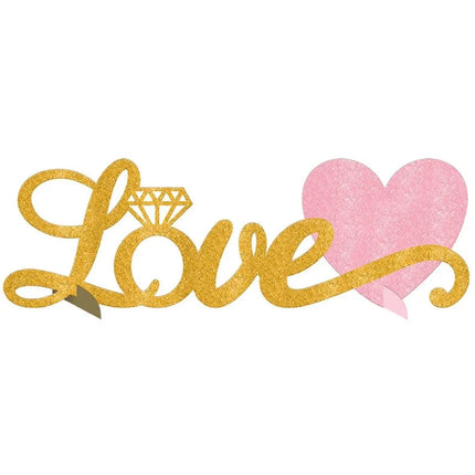 Sparkling Pink Love Centerpiece - Party Expo