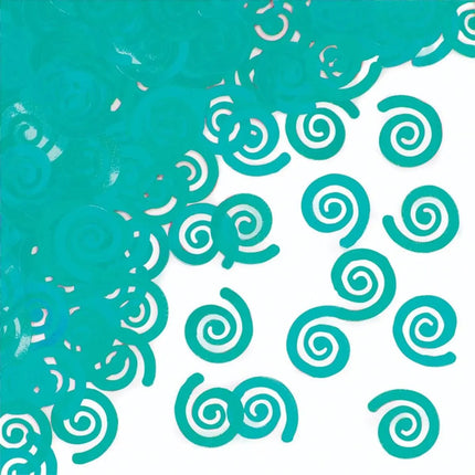 Teal Lagoon Swirls Confetti - Party Expo