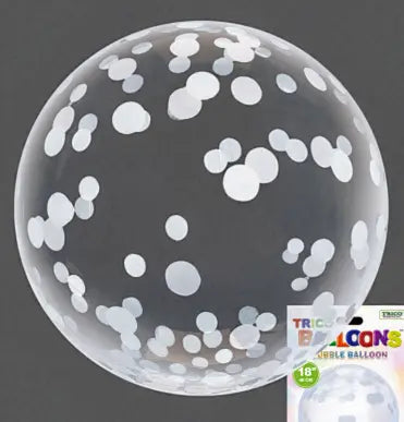 Trico - 18" Clear Bubble Balloon with Silver Dots Party Expo