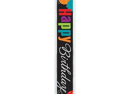 Birthday Cheer - 12ft Foil Banner - SKU:45832 - UPC:011179458325 - Party Expo