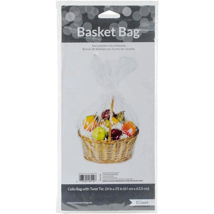 Clear Cello Basket Bag - Party Expo