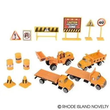 Diecast Construction Vehicles Play Set (15pc Set) - Party Expo