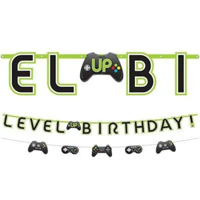 Gamer's Birthday Letter Banner Kit - Party Expo