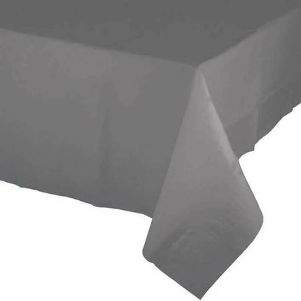 Glamour Gray Paper Tablecloth with Plastic Lining - Party Expo