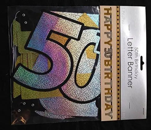 Happy 50th Birthday Letter Banner - Party Expo