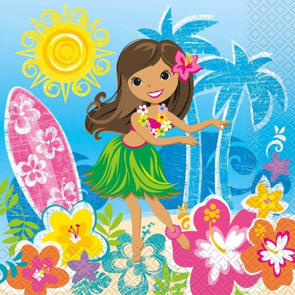 Hula Beach Party Lunch Napkins (16ct) - Party Expo