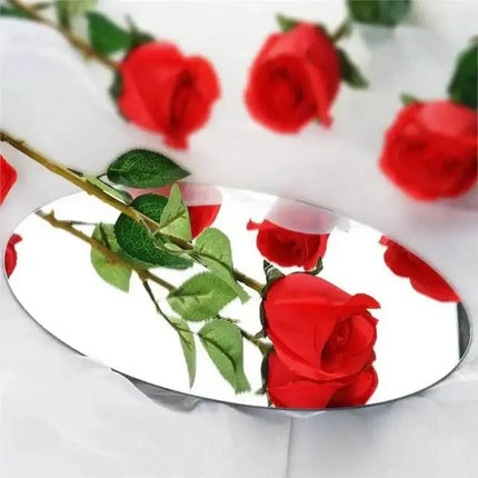 Long Stem Red Artificial Silk Roses (1ct) - Party Expo