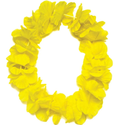Luau - Yellow Fabric Lei Headband - Party Expo