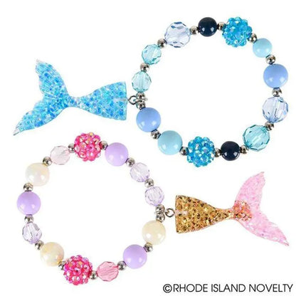 Mermaid Tail Beaded Charm Bracelet (1ct) - Party Expo
