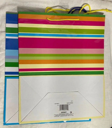 Party Stripes Medium Paper Gift Bags - Party Expo