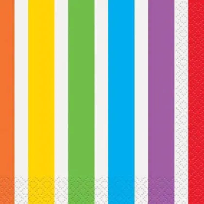 Rainbow Birthday Beverage Napkins (16ct) - Party Expo