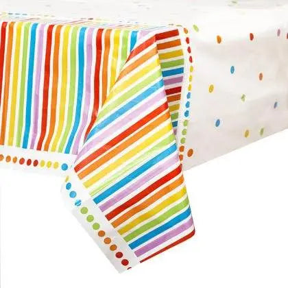 Rainbow Birthday Party Plastic Tablecover - Party Expo