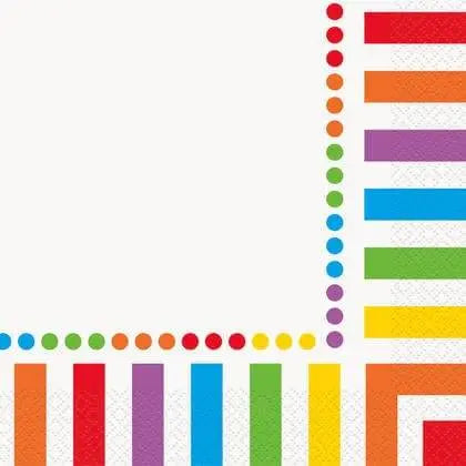 Rainbow Birthday - Rainbow Party Napkins (16ct) - Party Expo