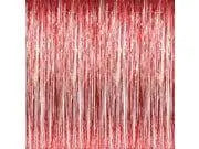 Foil Fringe Curtain (3ft X 8ft) - Red - Party Expo