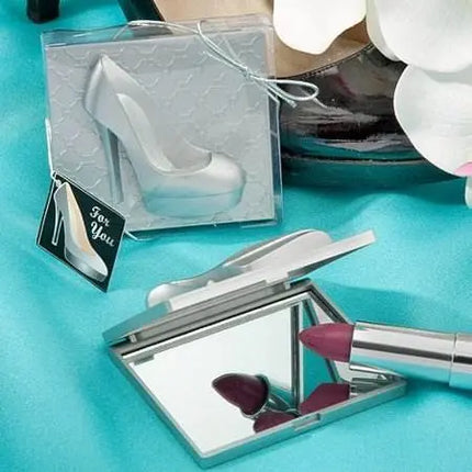 Silver Shoe Design Mirror Compacts (1ct) - Party Expo