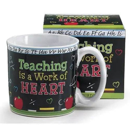 "Teaching Is a Work of Heart" Ceramic Mug Party Expo