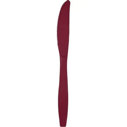 Touch of Color - Burgundy Plastic Knives - Party Expo