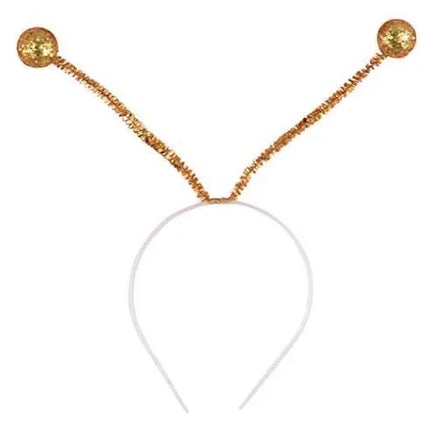 White & Gold Antenna Headband (1ct) - Party Expo