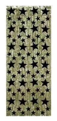 1-Ply Gleam 'N Curtain (Black And Gold) - Party Expo