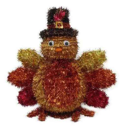 12" Tinsel 3D Standing Turkey