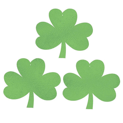 St. Patrick's Day - 12" Green Shamrock Decoration (12pcs) Party Expo
