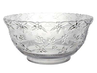 12 Quart Embossed Clear Punch Bowl - SKU:N120621 - UPC:098382126210 - Party Expo