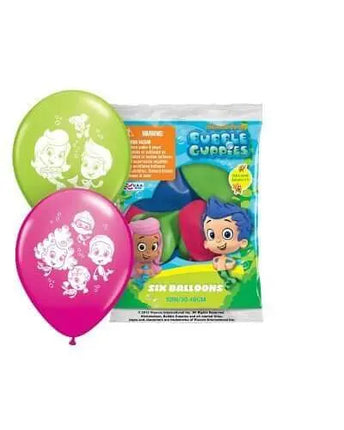 Pioneer - 12" Bubble Guppies Latex Balloons - Multicolor (6ct) Party Expo