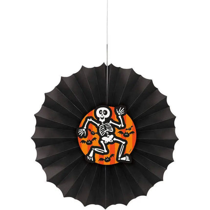 12" Scaredy Bat Skeleton Halloween Tissue Paper Decorative Fan Party Expo