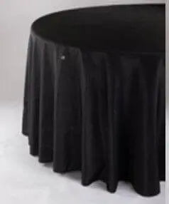 120in Round Poly Tablecloth - Black - Party Expo