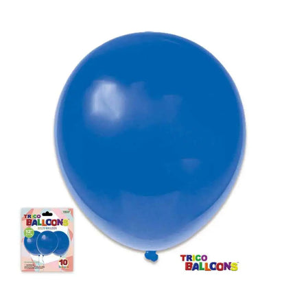 12" Royal Blue Latex Balloon - 10 count Party Expo