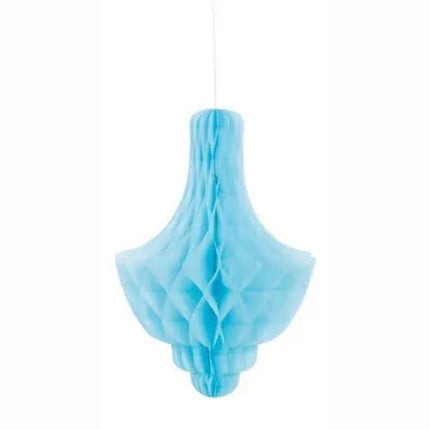 14" Paper Chandler Decoration - Powder Blue Party Expo