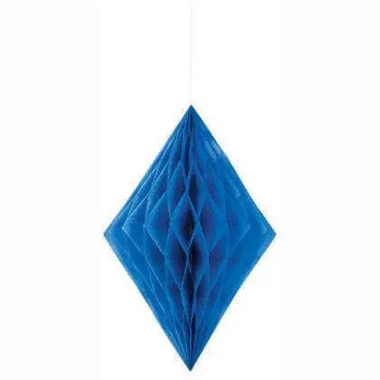 14" Paper Diamond Decoration - Royal Blue Party Expo