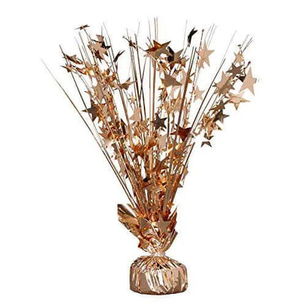 15" Starburst Balloon Weight Centerpiece - Rose Gold Party Expo