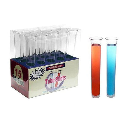 1.5oz Clear Tube Shot (15ct) - Party Expo